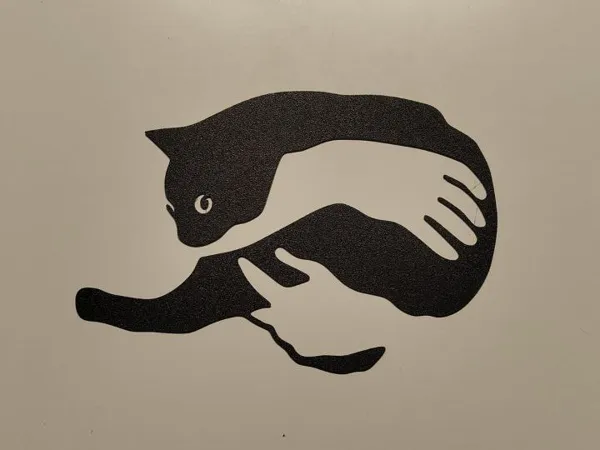 Déco murale silhouette de chat