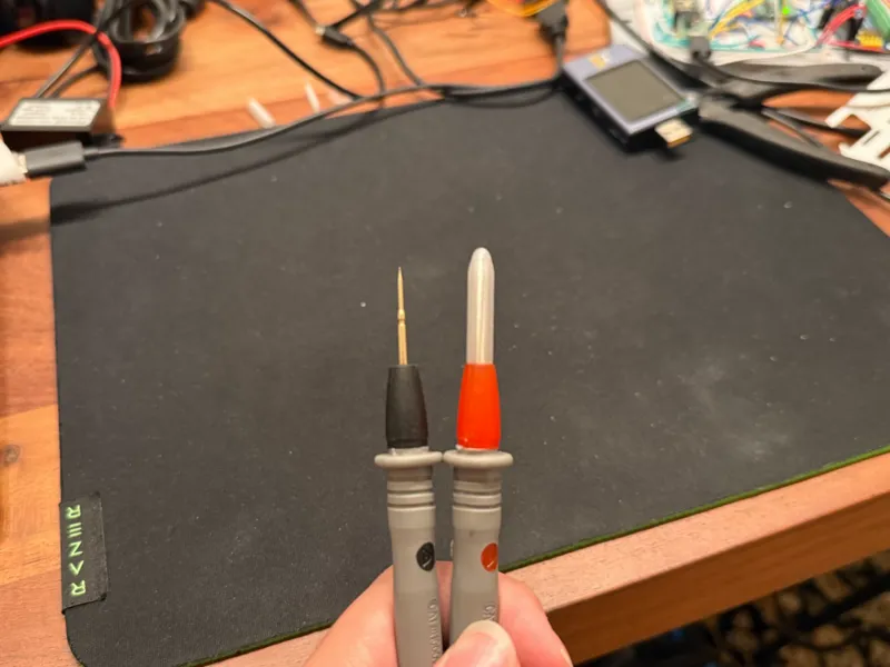 sharp spikey probe cap for multimeter