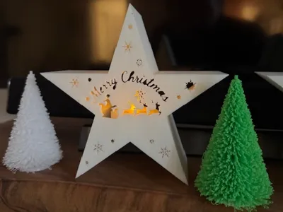 Merry Christmas Santa Tealight Star