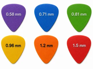 3D Printed Guitar Picks Set (0.58mm–1.5mm)
