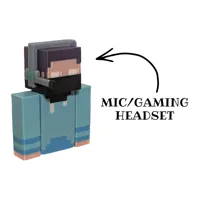 Mic/Gaming Headset - Fits Custom Skin - Requires Glue