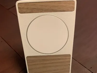 magsafe table stand with wood inlay