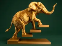 Elephant on stairs