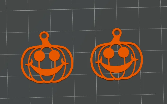 pumkin earrings solid view 2
