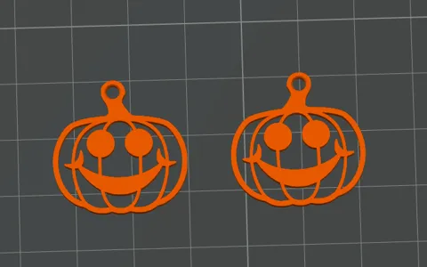 pumkin earrings solid view 2