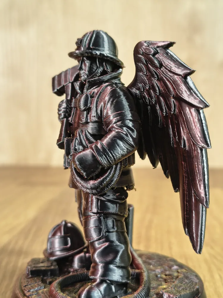 Fallen Firefighter Angel Statue – AI Generated - Free 3D Print Model ...