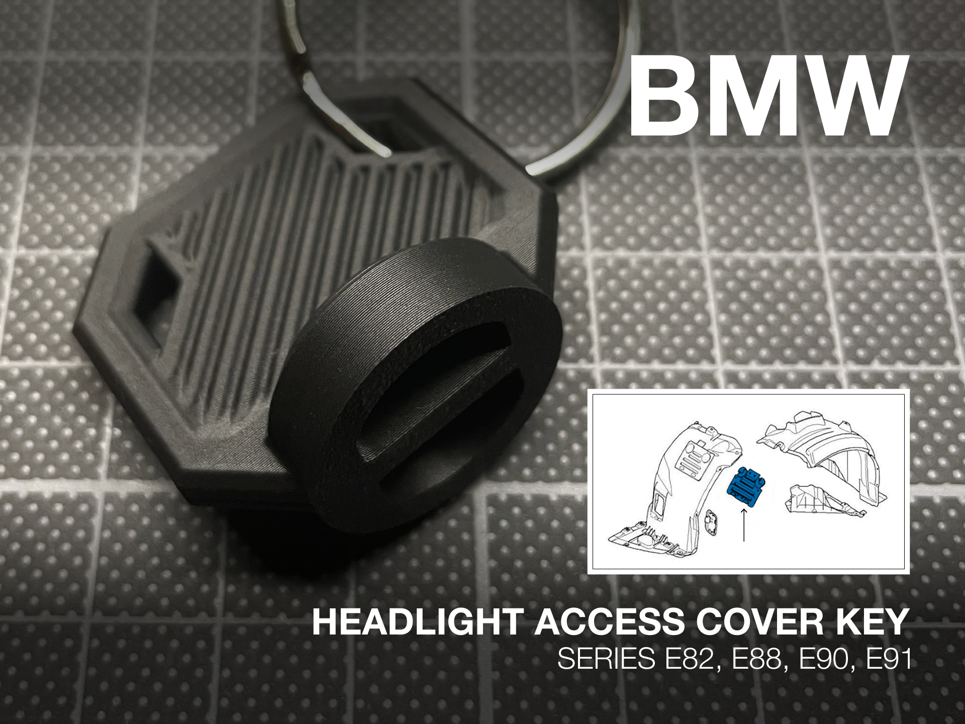 BMW Key for headlight access panel