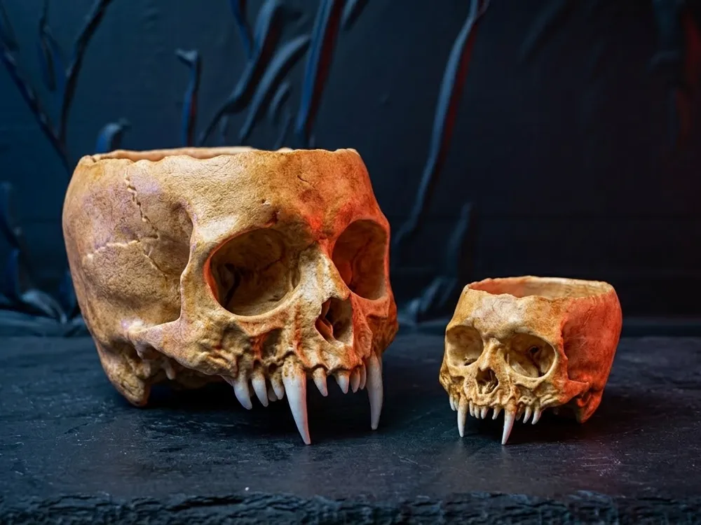 Maceta decorativa: Strigoi Skull Bowl / Planter. Referencia del modelo original.