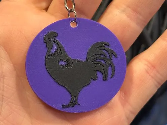 Rooster Keychain