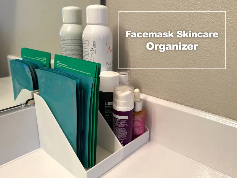 Face mask skincare organizer