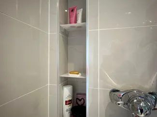 Semi Transparent Thin Shower Niche Shelf