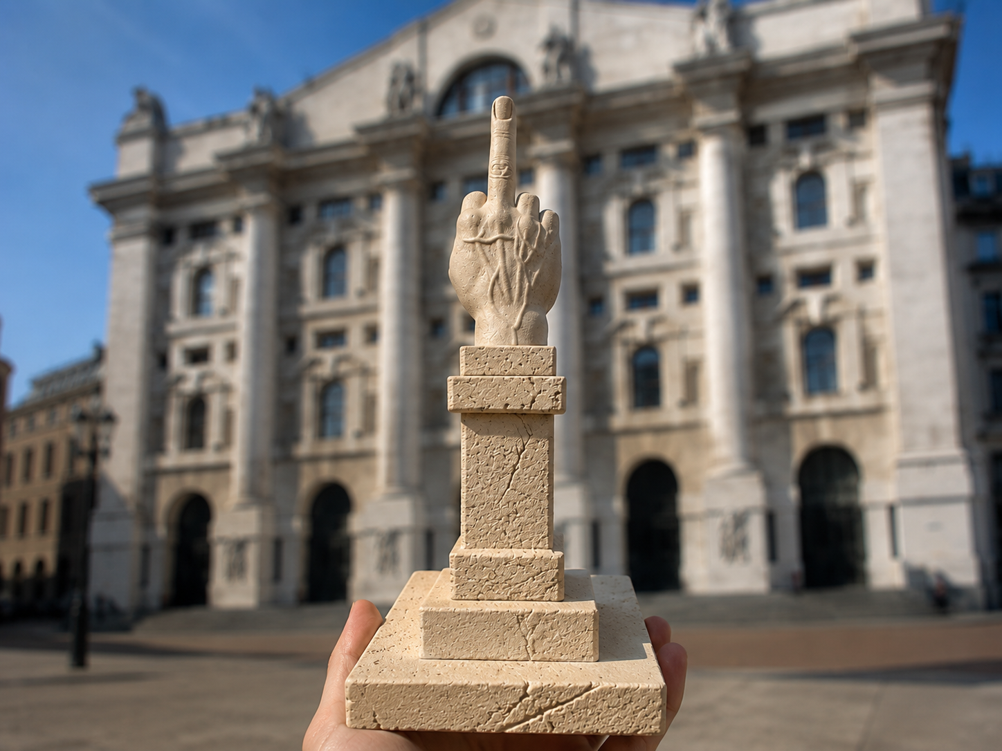 Middle Finger Statue of Milan (L.O.V.E. Sculpture)