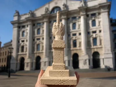 Middle Finger Statue of Milan (L.O.V.E. Sculpture)