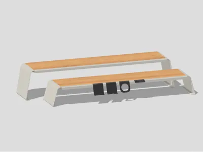 Monitor Riser with equipment rail