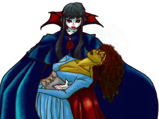 vampire lady keychain