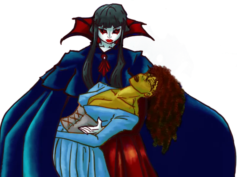 vampire lady keychain
