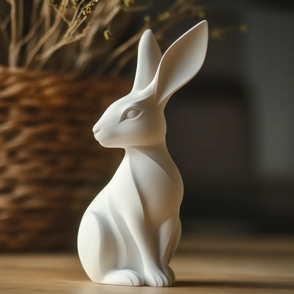 Easter Bunny Figurine – Cute Holiday Decor view 2