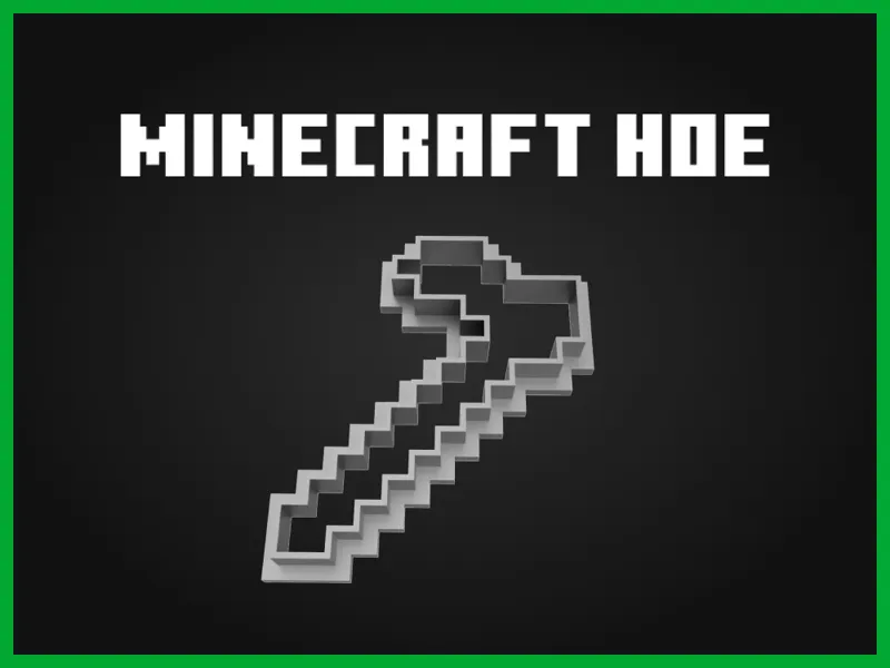 Minecraft Hoe Cookie Cutter