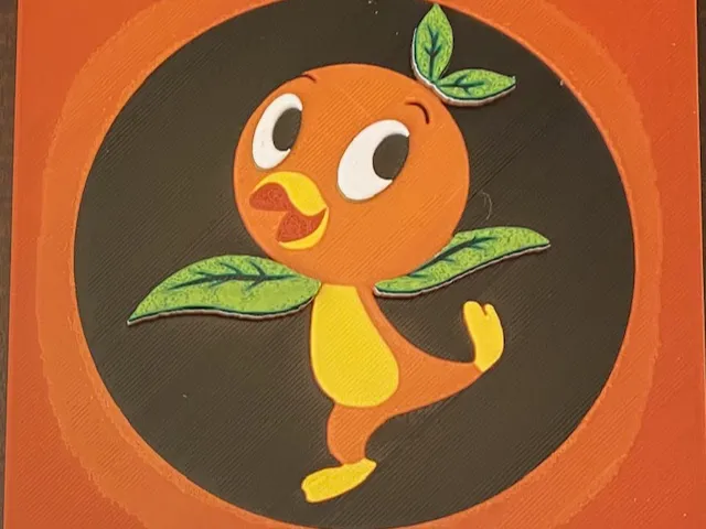 Orange Bird Canvas