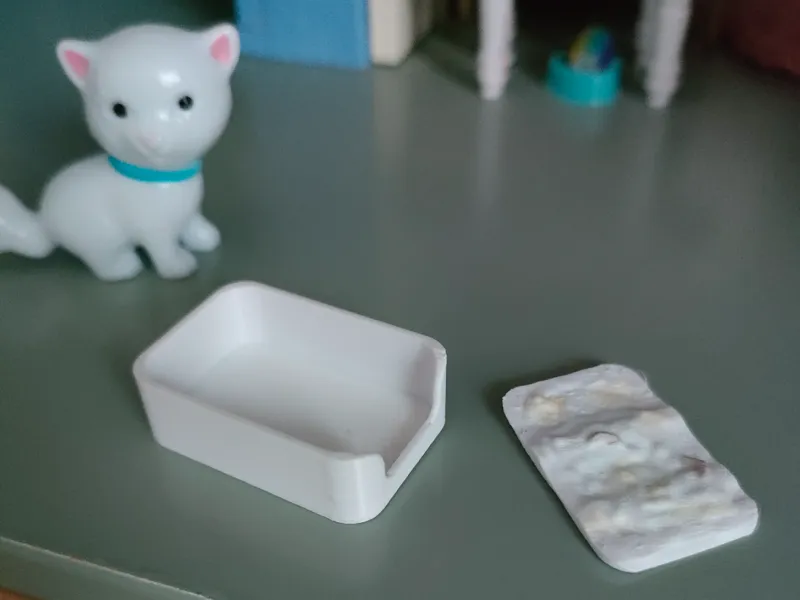 Cat Litter box / toilet for dollhouse