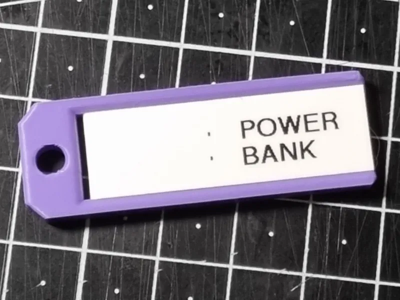 Key Tag with 12mm label