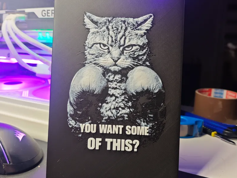 Hueforge Katze Wütend, Sauer