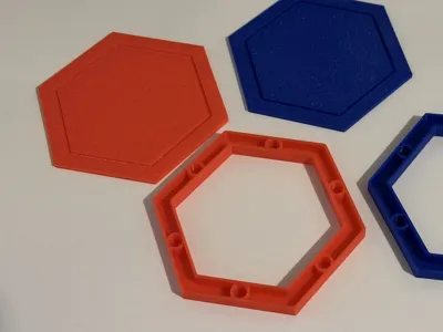 CATAN HEX base for 4mm Spherical Magnets and cover
