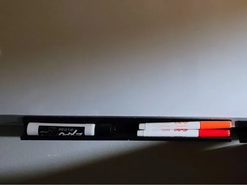 White Board Bracket w/ Dry Erase Marker Holder