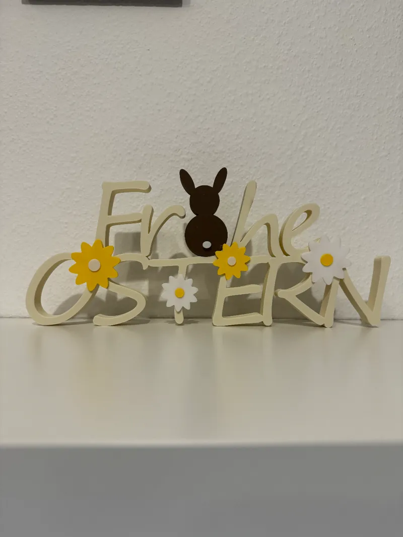 Frohe Ostern Schriftzug
