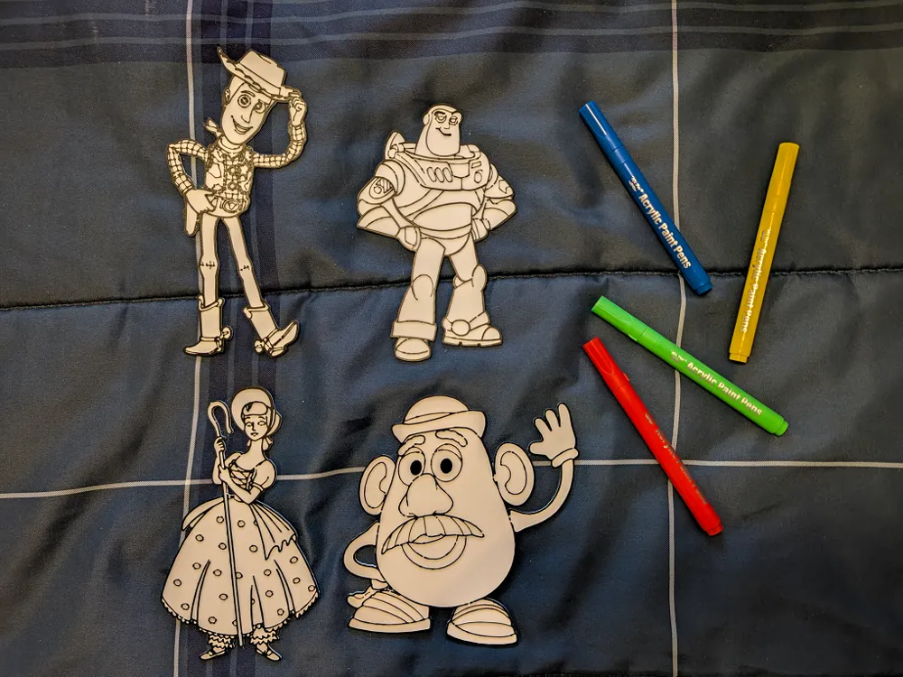 Accesorio para impresora 3D: Paintable Cartoon Set - Toy Story. Referencia del modelo original.