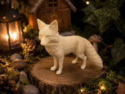 Woodland Fox-3D Printed Forest Figurine