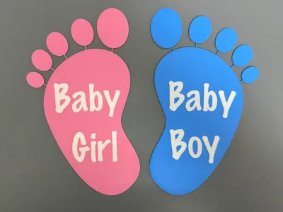 Gender Reveal Foot Baby Boy/Girl