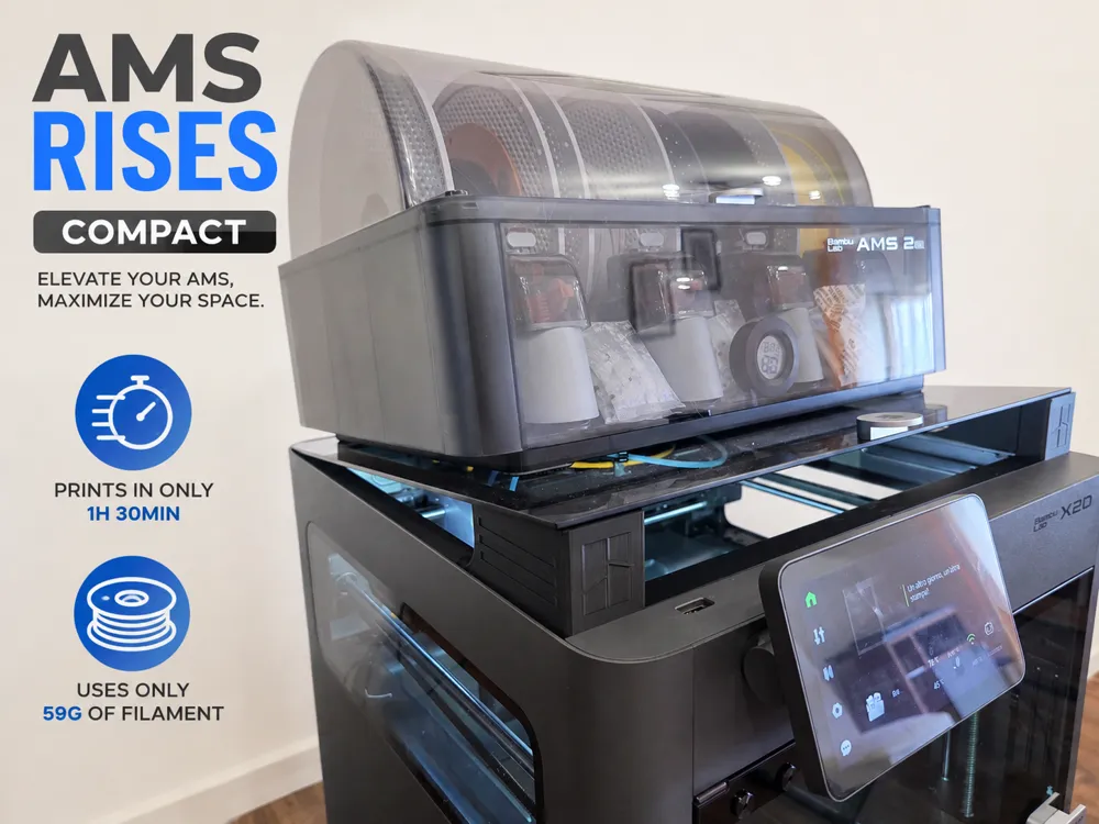 Accesorio para impresora 3D: AMS RISER COMPACT for X2D. Referencia del modelo original.