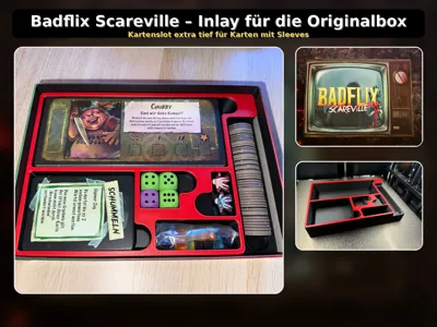 Badflix Scareville Inlay for the Original Box