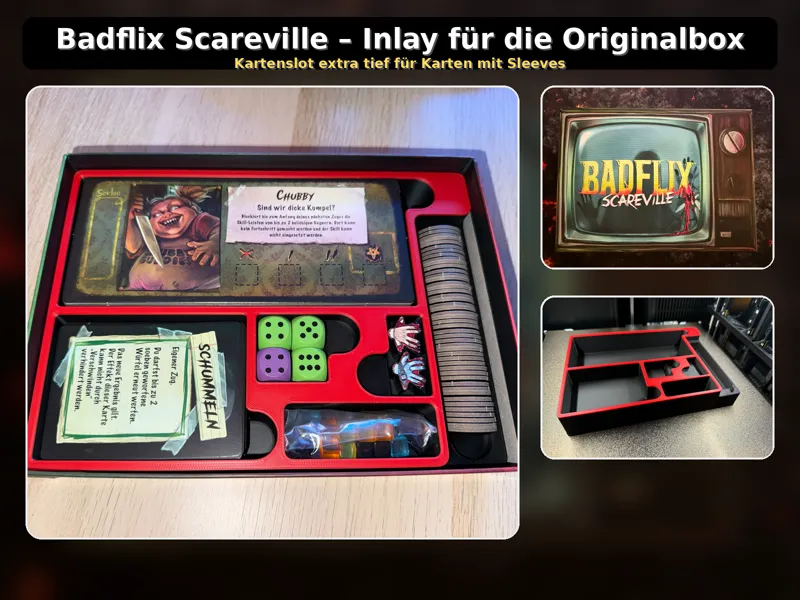 Badflix Scareville Inlay für die Originalbox