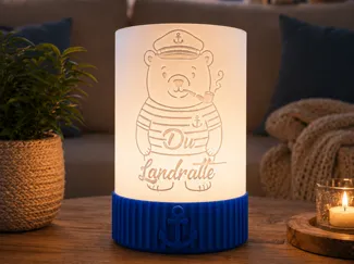 Windlicht " Du Landratte"