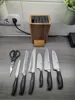 5 knives 1 pair of scissors