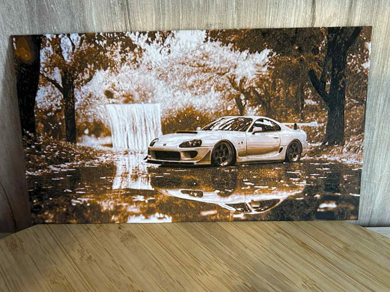 Toyota Supra MK4 – Waterfall Reflection Scene