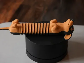 Modelo para impresión 3D: Flexi Slinky Dachshund [BACK SIDE] — vista de referencia 3
