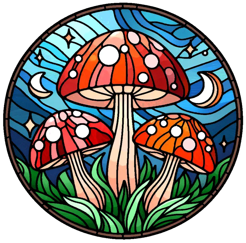 Stained Glass Mushroom