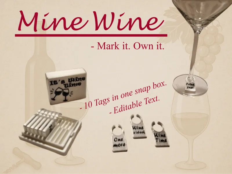Mine Wine – Schilder für dein Weinglas