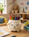 Cute Sheep Pencil Holder Multicolor Mini Size