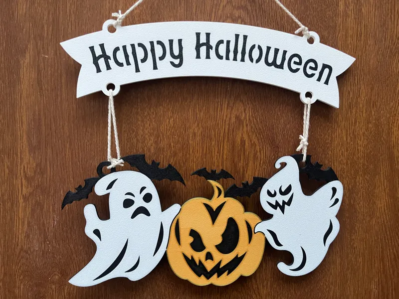 Halloween door welcome sign 5
