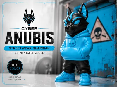 Cyber Anubis – Streetwear Guardian | Dual Color