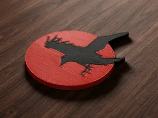 Raven and Blood Moon Wall Art