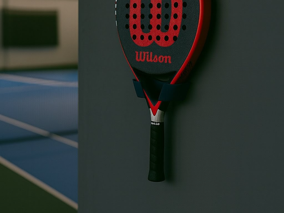 Padel Racket Wall Mount with TPU Pads (NO AMS)