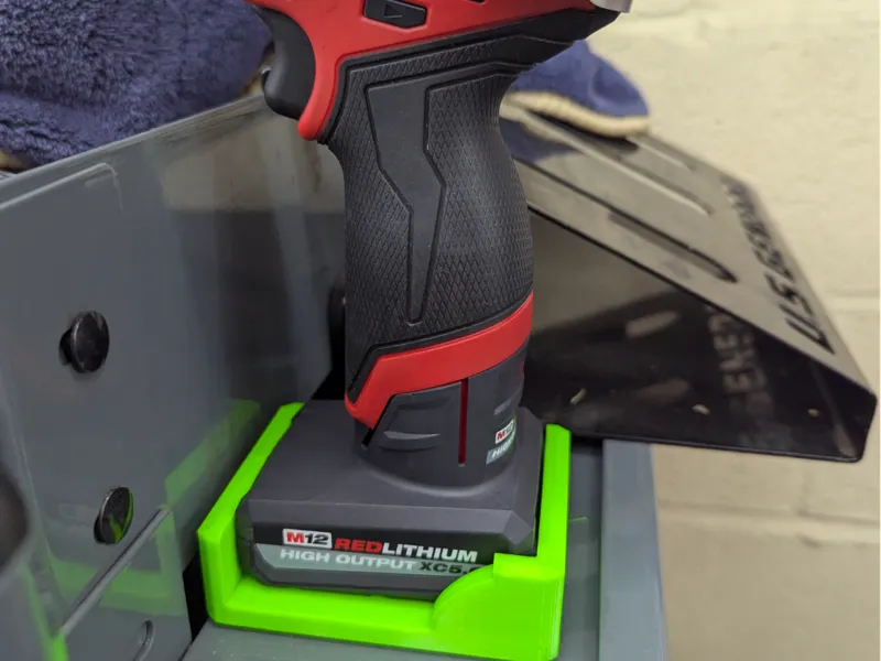 Magnetic M12 Drill & Battery Holder 