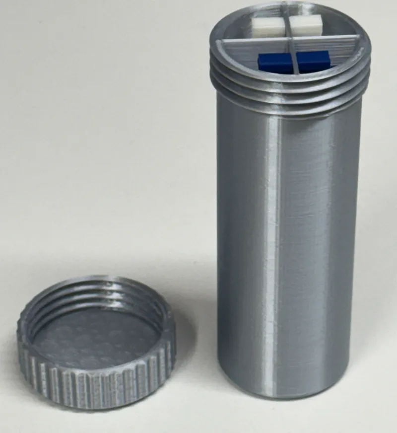 Pill cylinder, 14 days, morning and evening