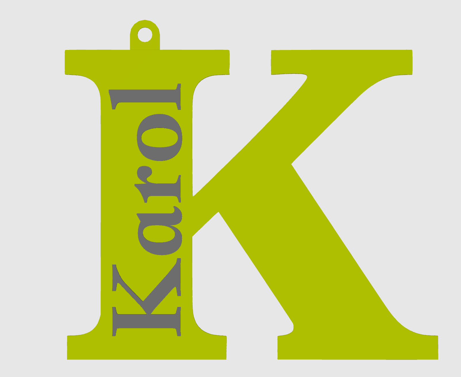 Miniatura 3 do modelo 3D Keychain with name 