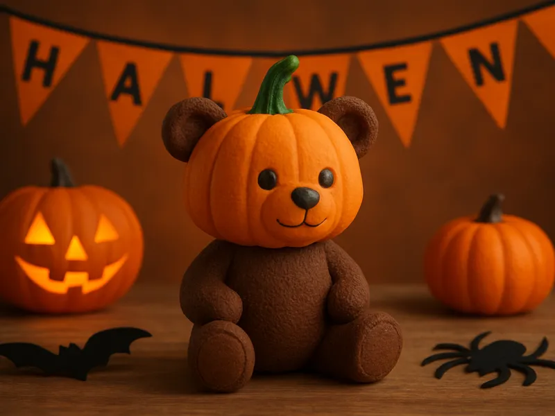 Pumpkin Halloween Teddy 